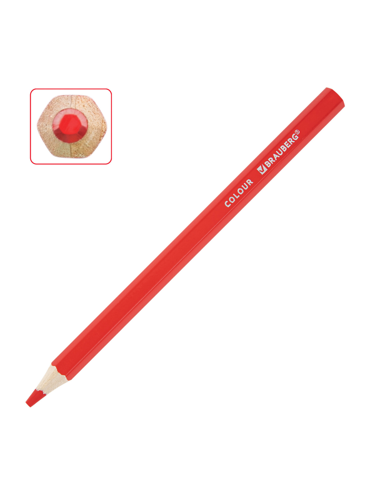 Карандаши цветные Brauberg 24 шт. - фото 10