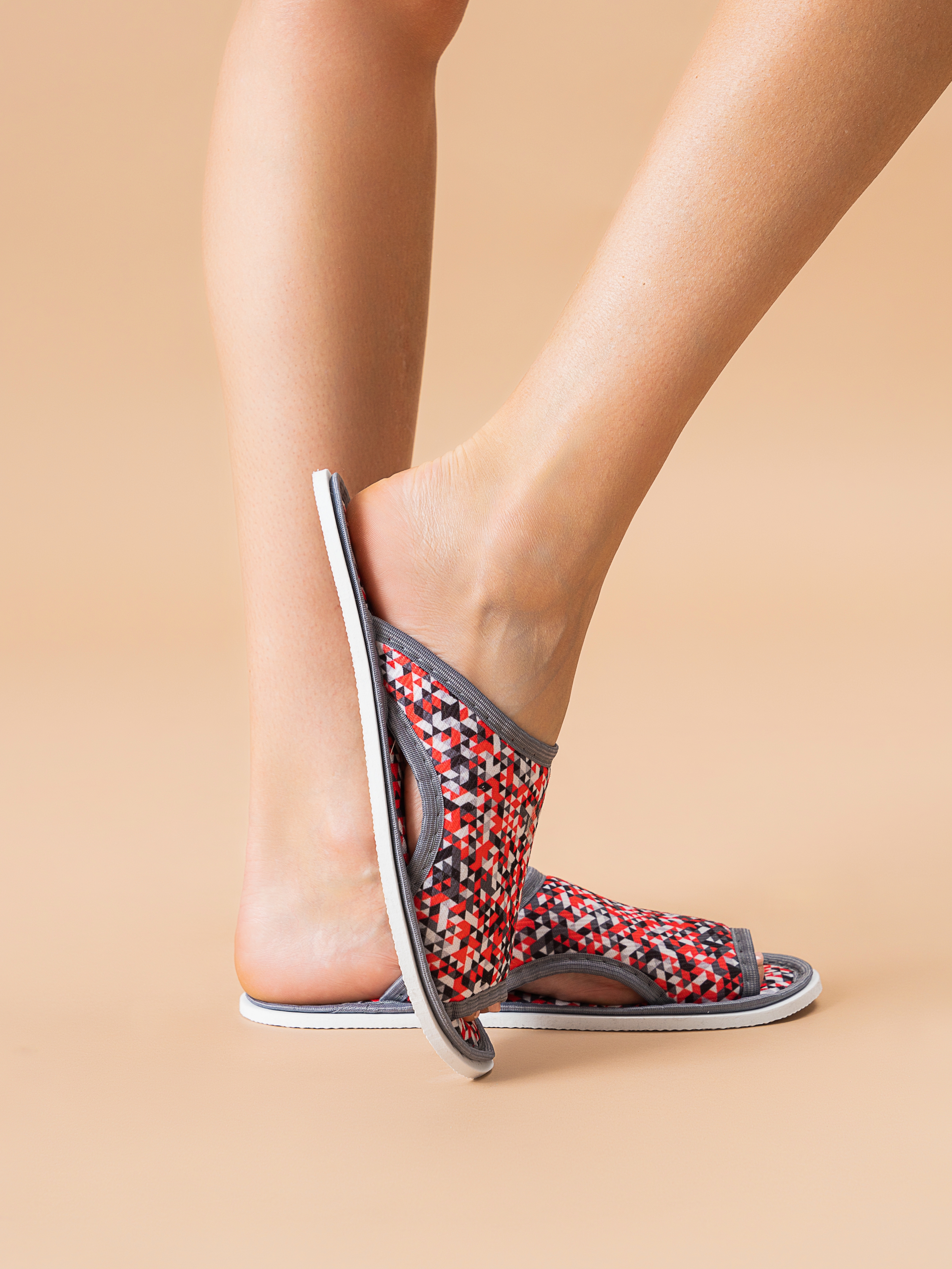 Тапочки IVShoes С-6ЖТПО-МР/мозаика/красный - фото 5
