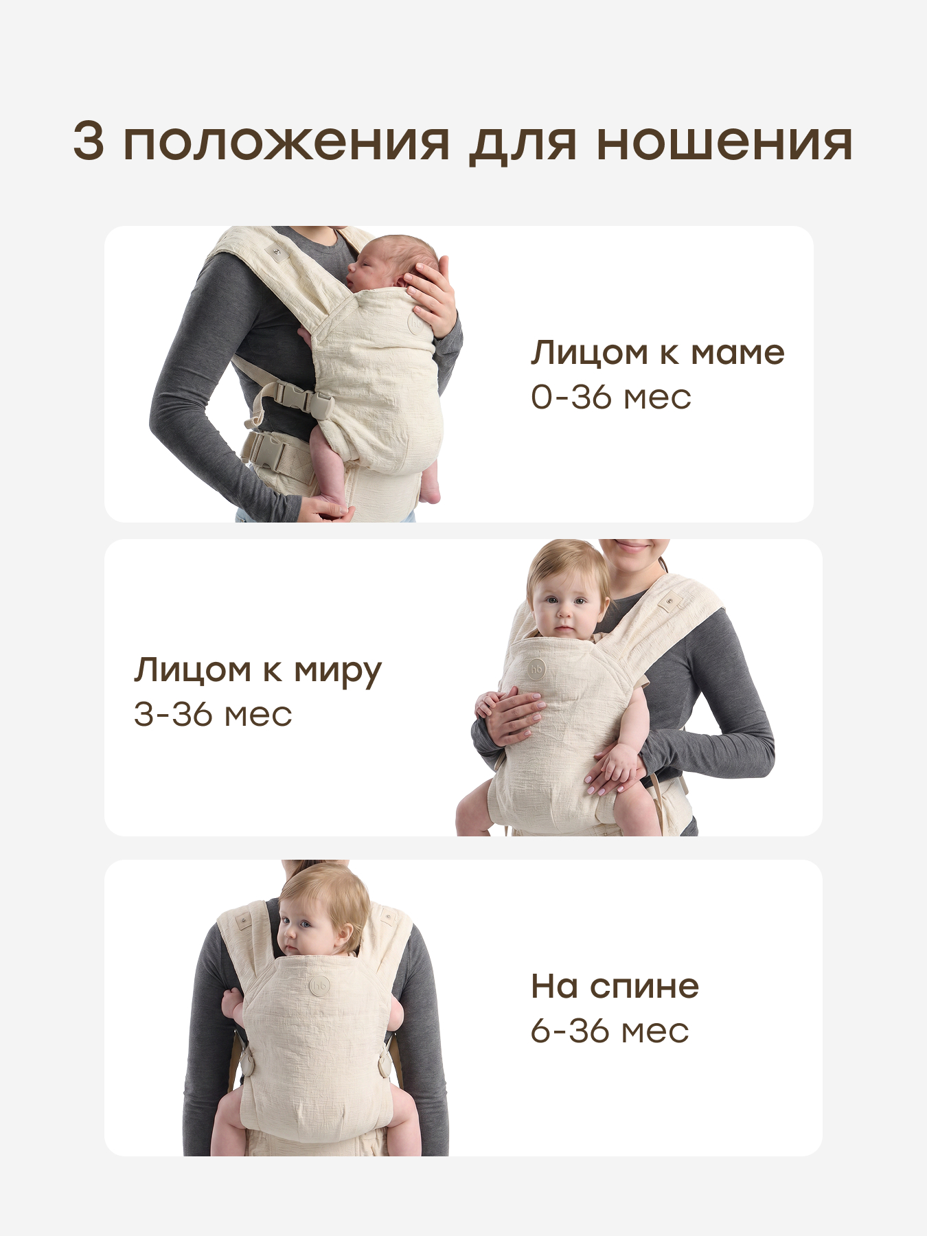 Рюкзак-переноска Happy Baby BabyHug - фото 6