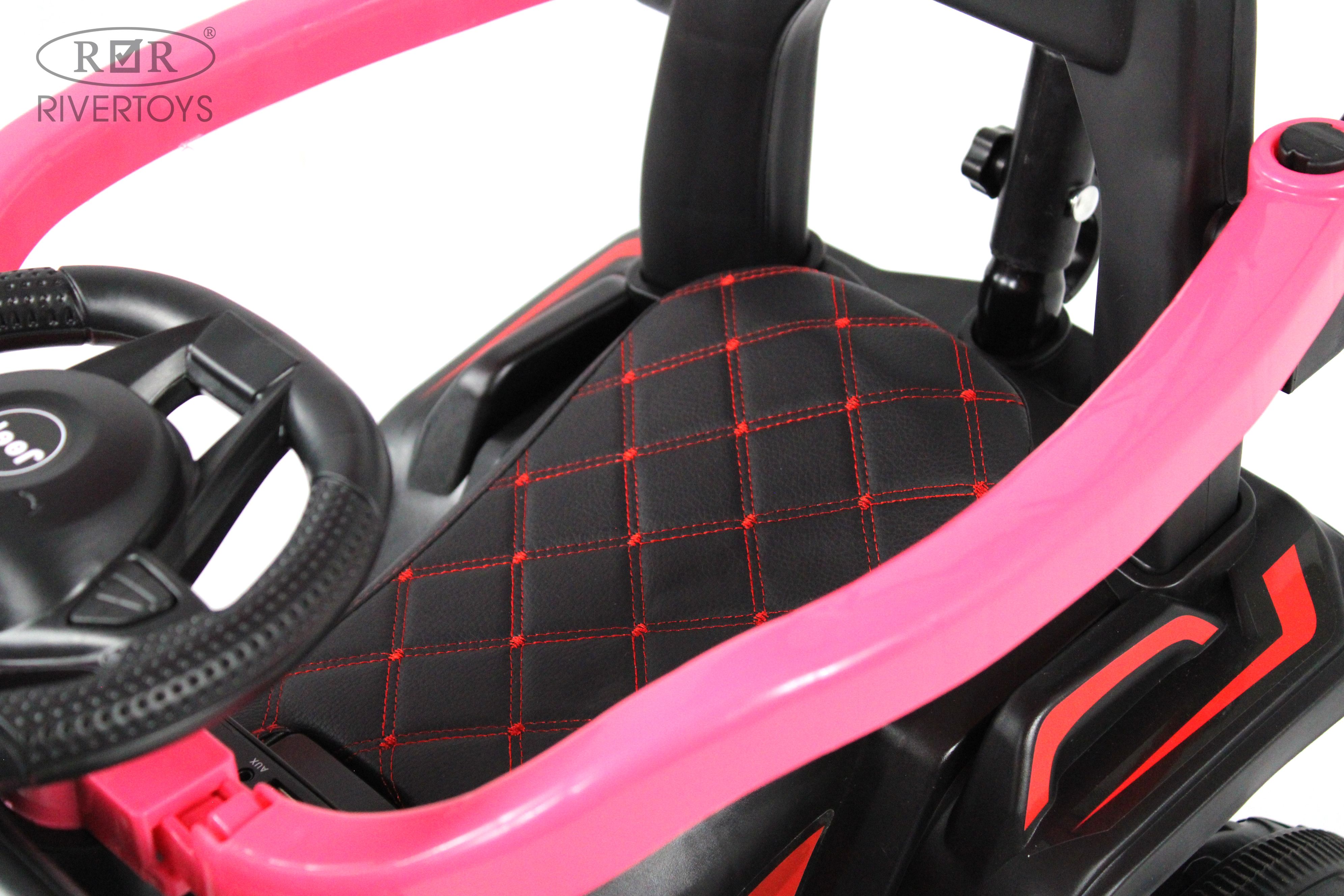 Электромобиль RIVERTOYS G003GG-PINK С пультом ДУ - фото 6