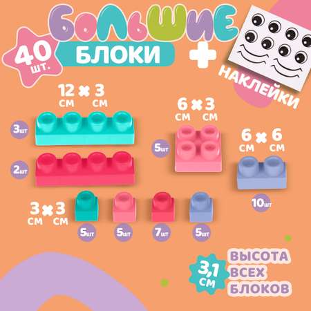 Конструктор 1TOY мягкий 40 дет.