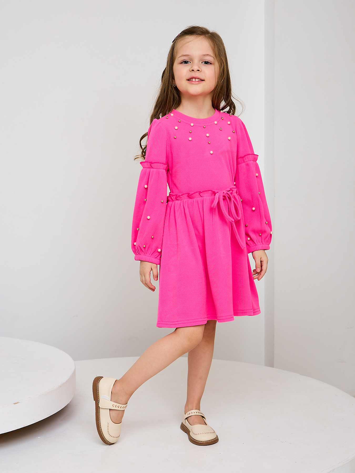 Платье Mil Art kids 1902201534DRESS-BUSINA-PINK - фото 1
