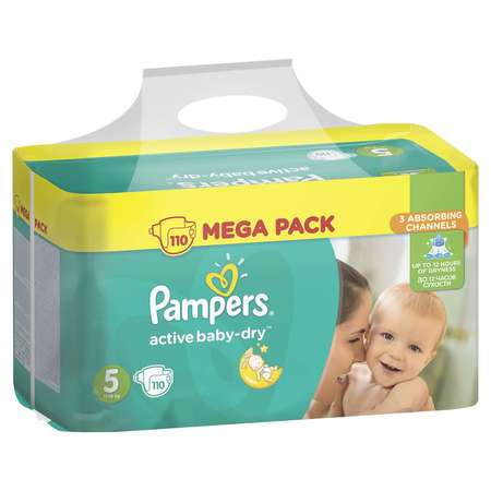 Подгузники Pampers Active Baby-Dry 5 (11-16 кг) 110 шт.