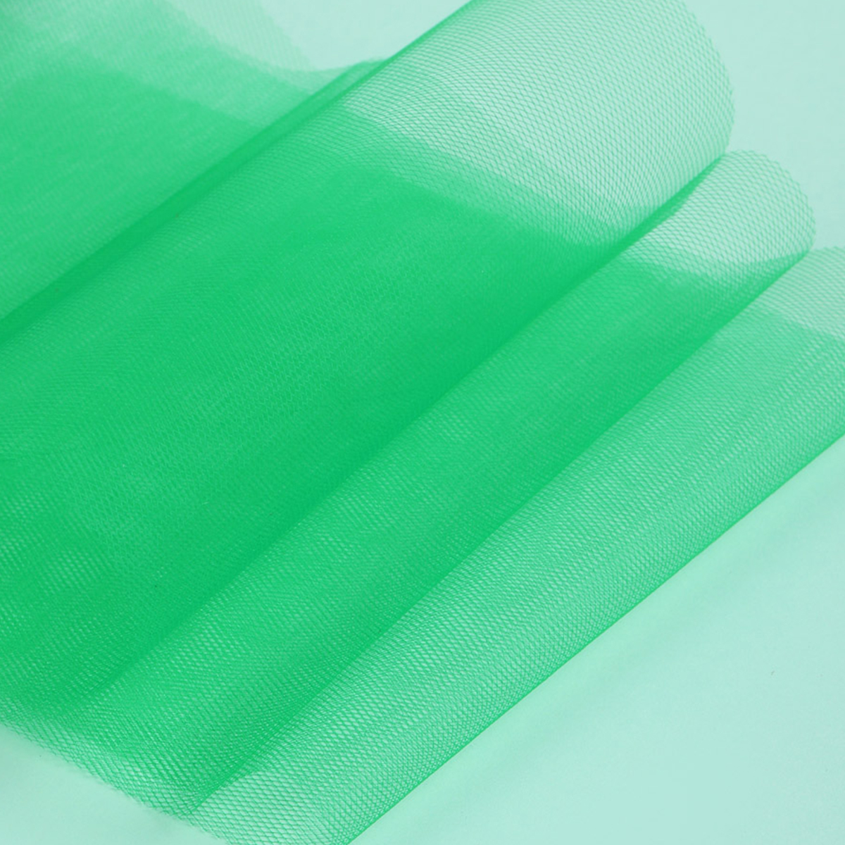 Фатин в шпульках TBY средней жесткости ширина 150 мм уп.22.86м ярко-зеленый - фото 5