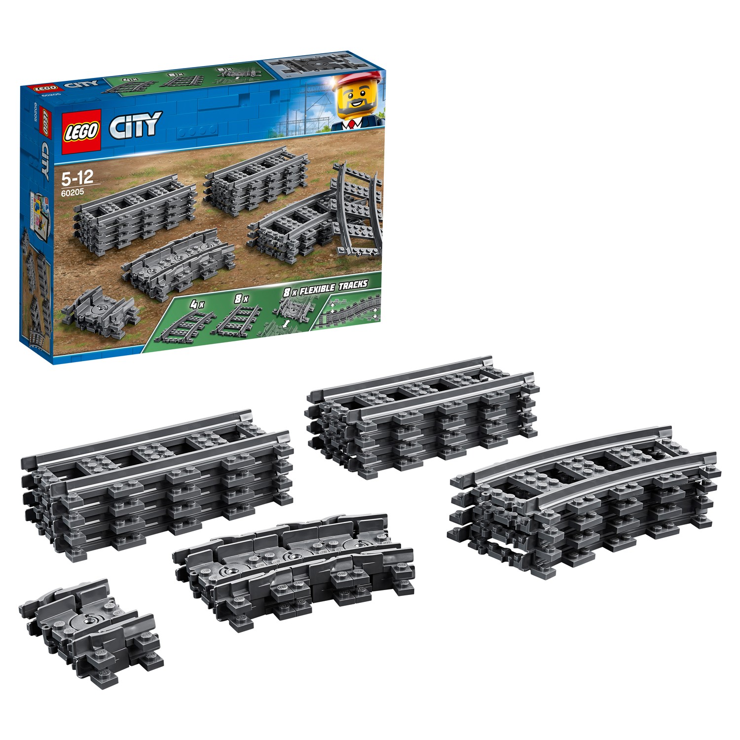 Конструктор LEGO City Trains Рельсы - фото 1