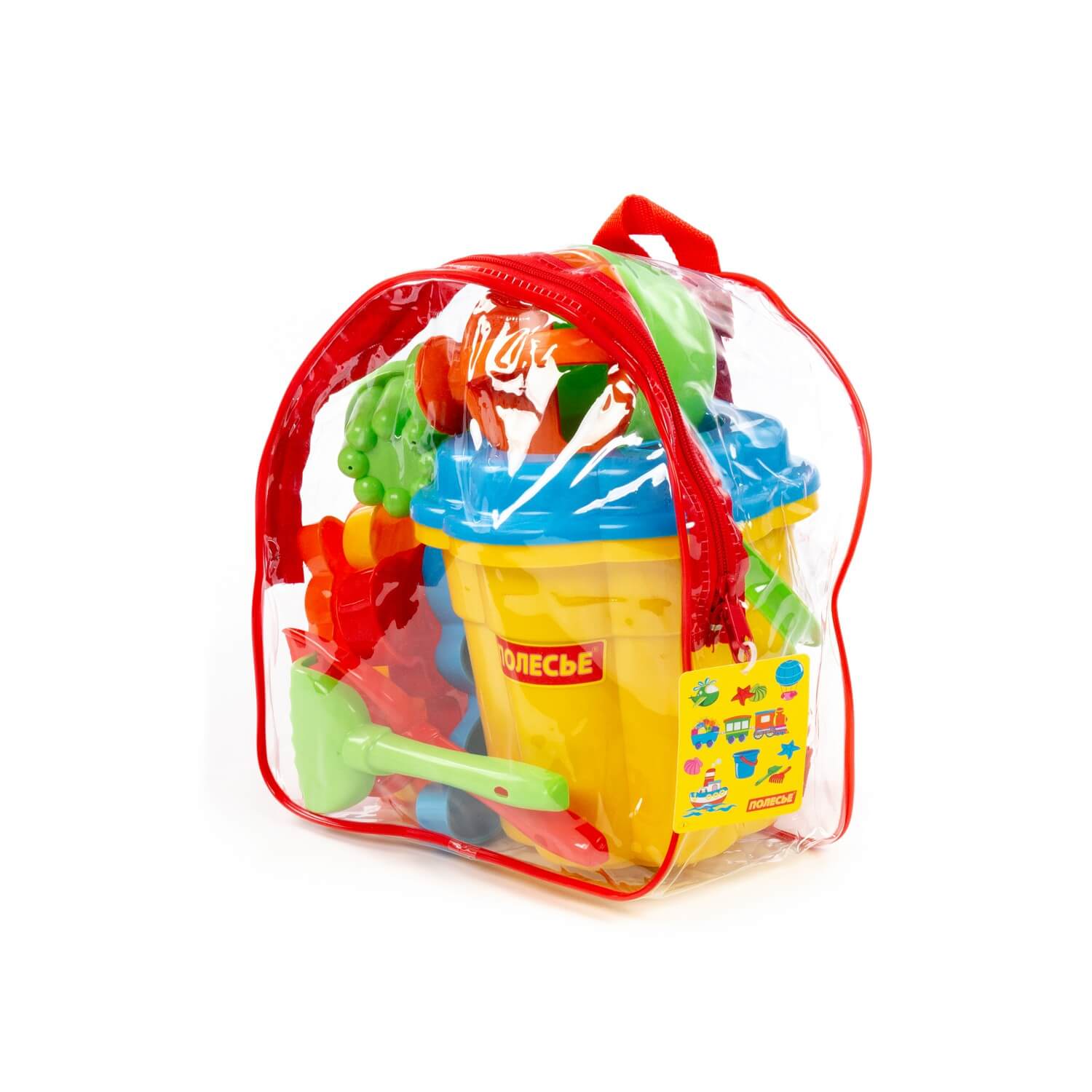 Песочный набор Полесье в рюкзаке желтый 1 предм. - фото 3