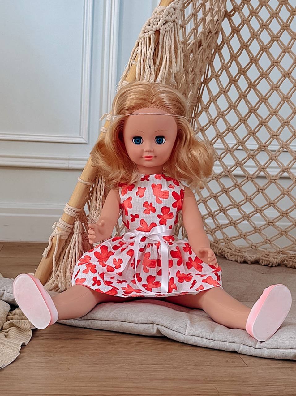 Кукла большая (ростовая) СТРАНА КУКОЛ говорящая в платье высота 60 см 24-18.3 - фото 12