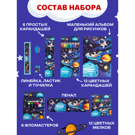 Набор канцелярский DENKSY Dream Space
