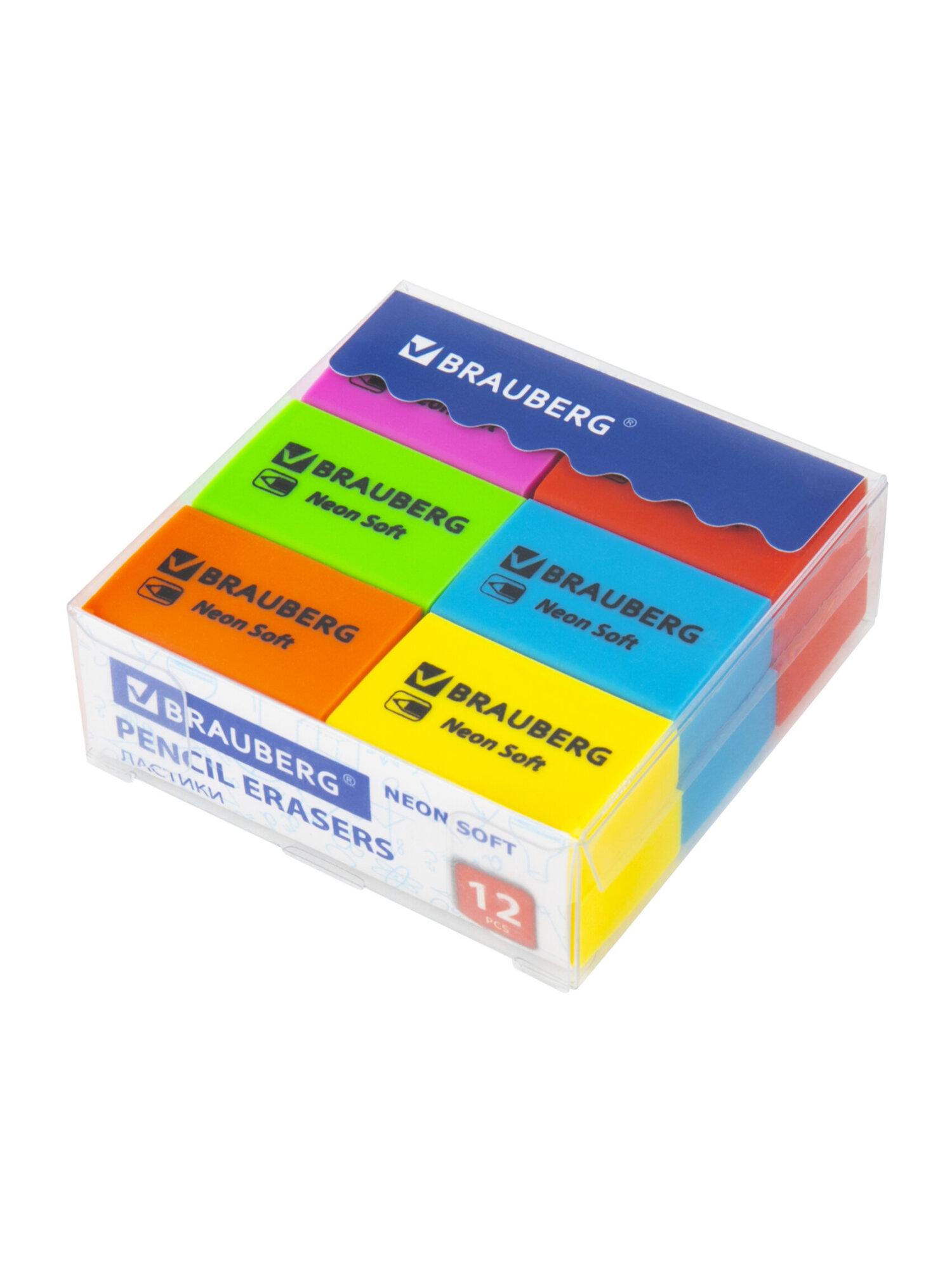Ластик Brauberg 12 шт. - фото 6