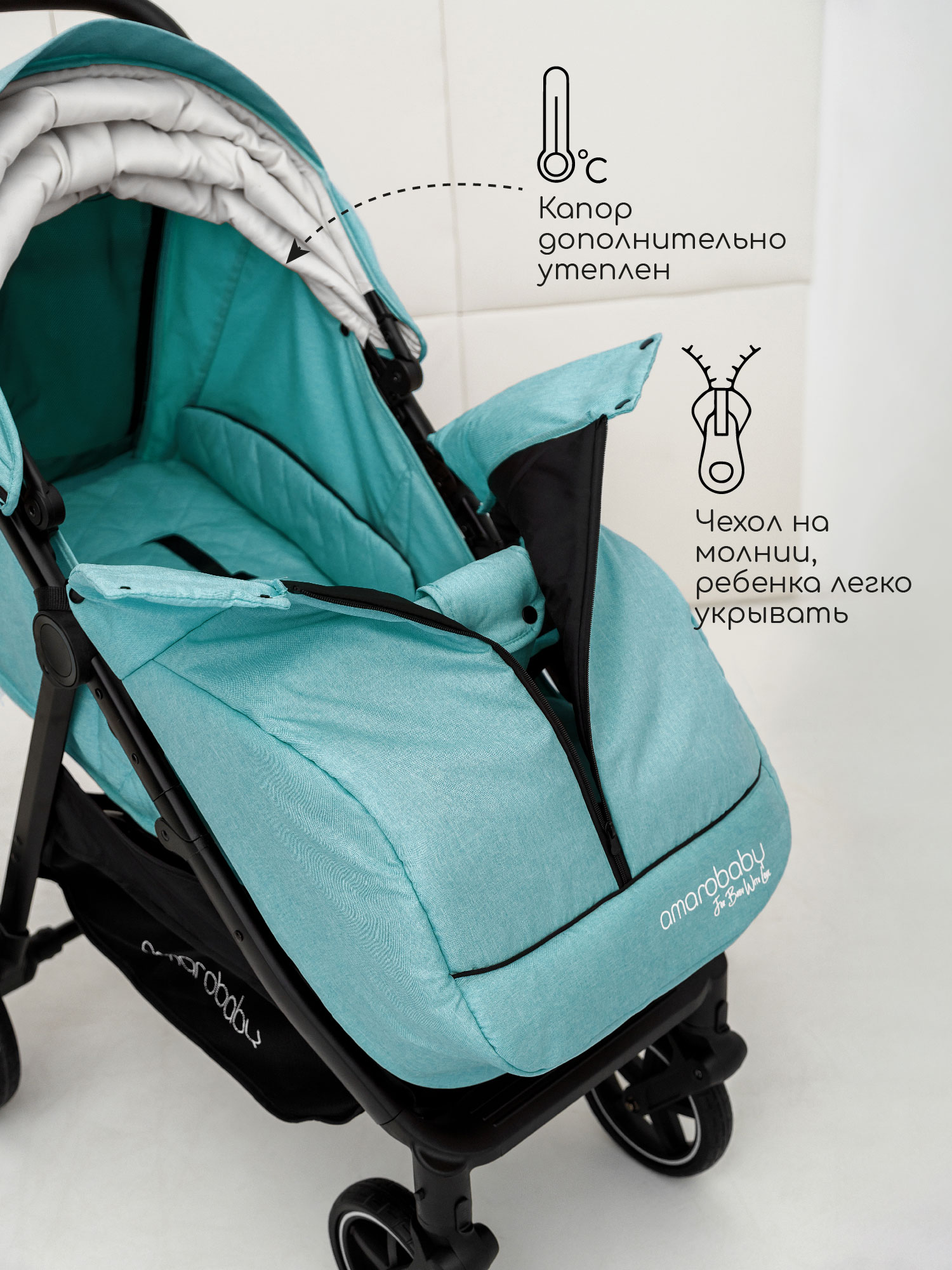 Коляска прогулочная Amarobaby StrollinJoy - фото 15