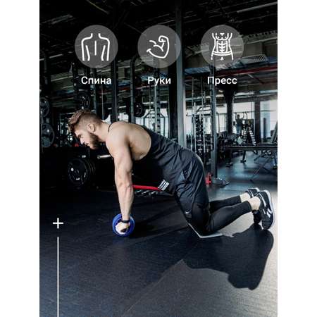 Ролик для пресса Shark Fit для спорта и фитнеса синий
