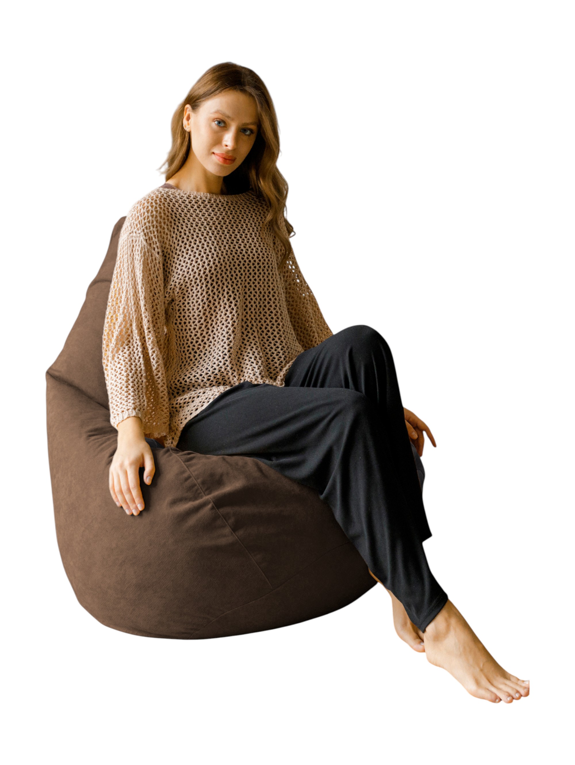 Кресло-мешок DreamBag коричневый - фото 1
