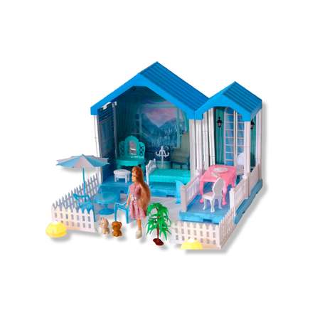 Домик для кукол SHARKTOYS с мебелью