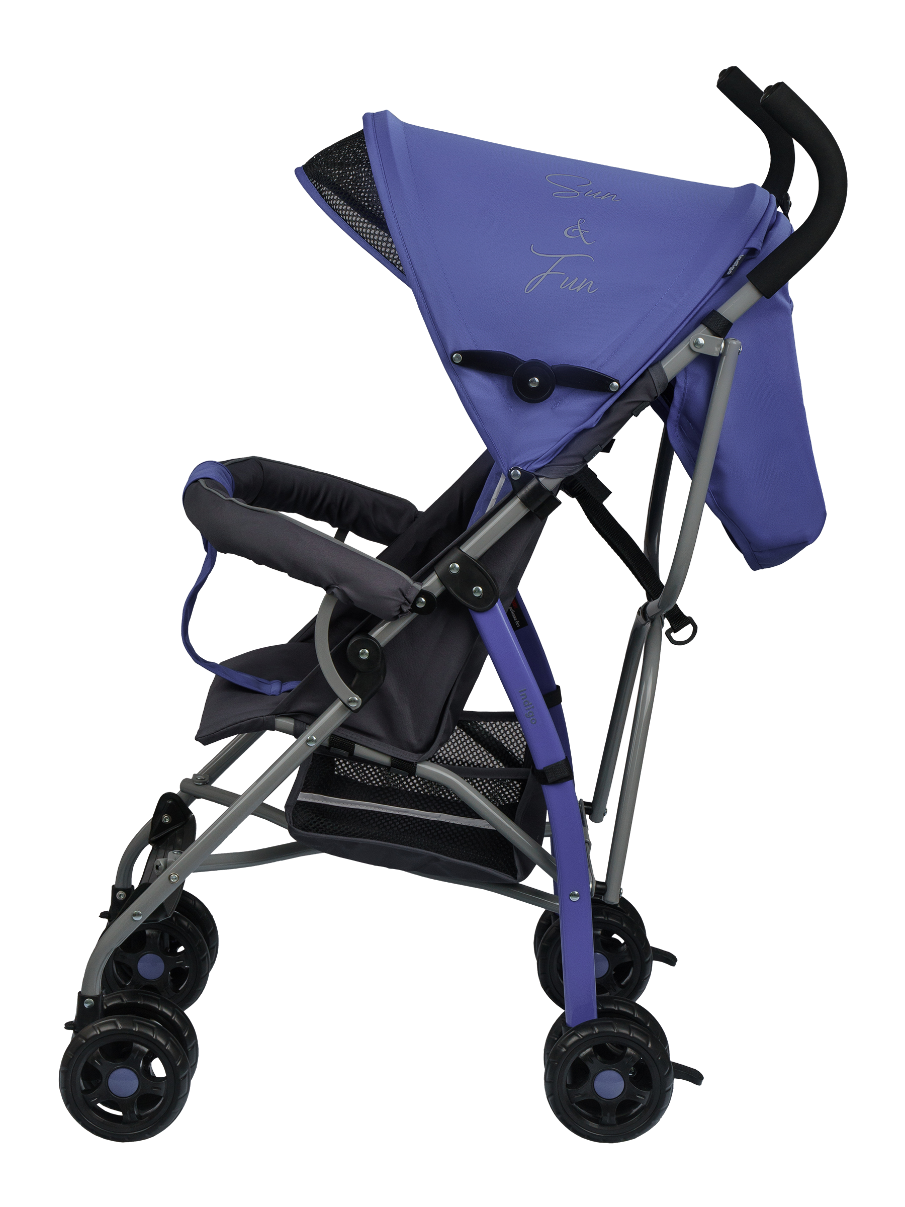 Коляска прогулочная Indigo Bono синий - фото 9