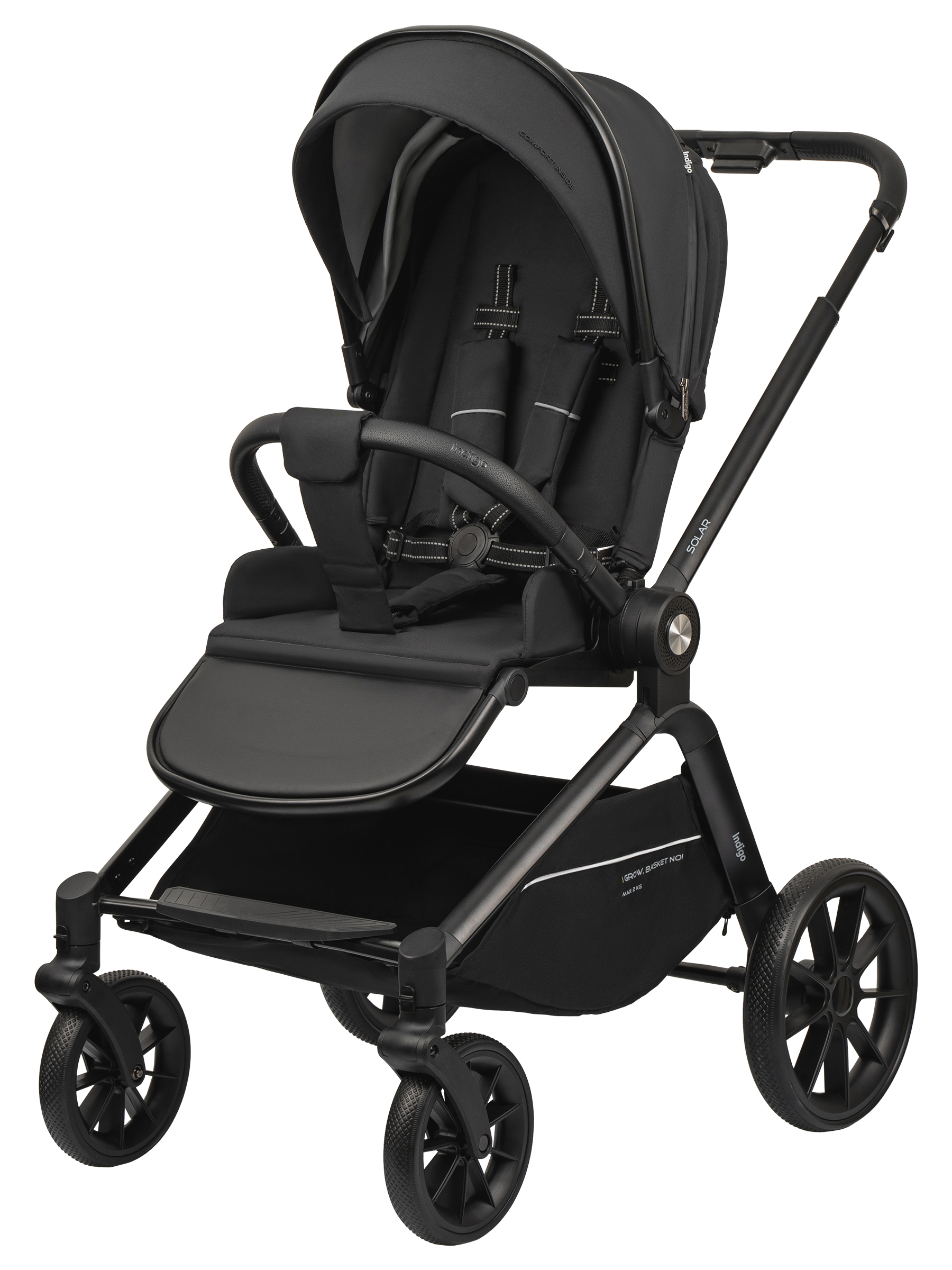 Коляска 3в1 Indigo Solar черный - фото 10