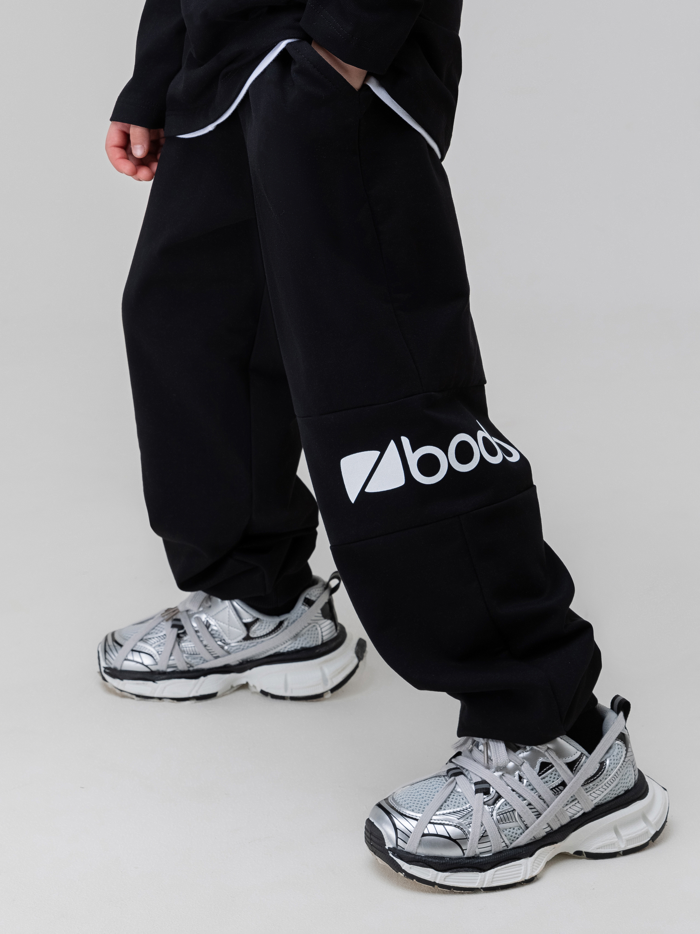 Брюки спортивные Bodo 6-626MU_черный (белый) - фото 9