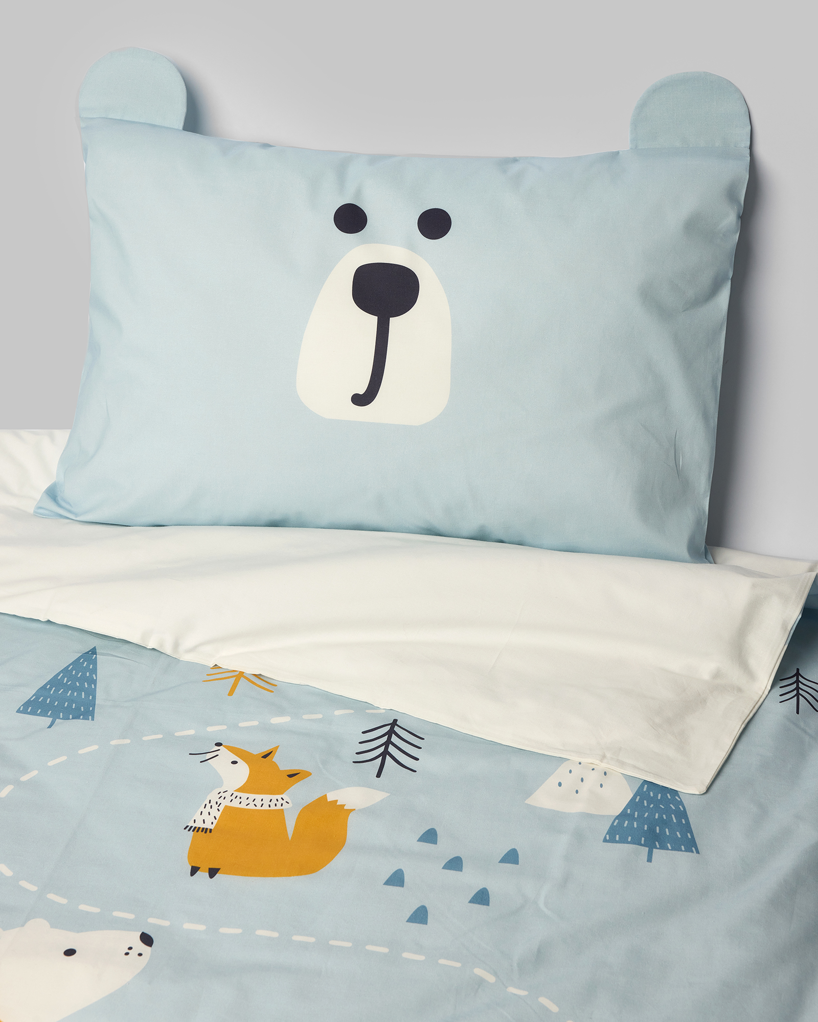 Комплект постельного белья FUTURINO Home Зимняя прогулка 2 предмета W24FH-3301-33bd-55 - фото 4