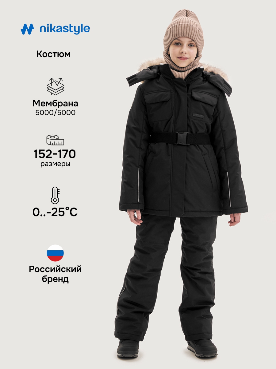 Костюм NIKASTYLE 7з7225 черный - фото 2