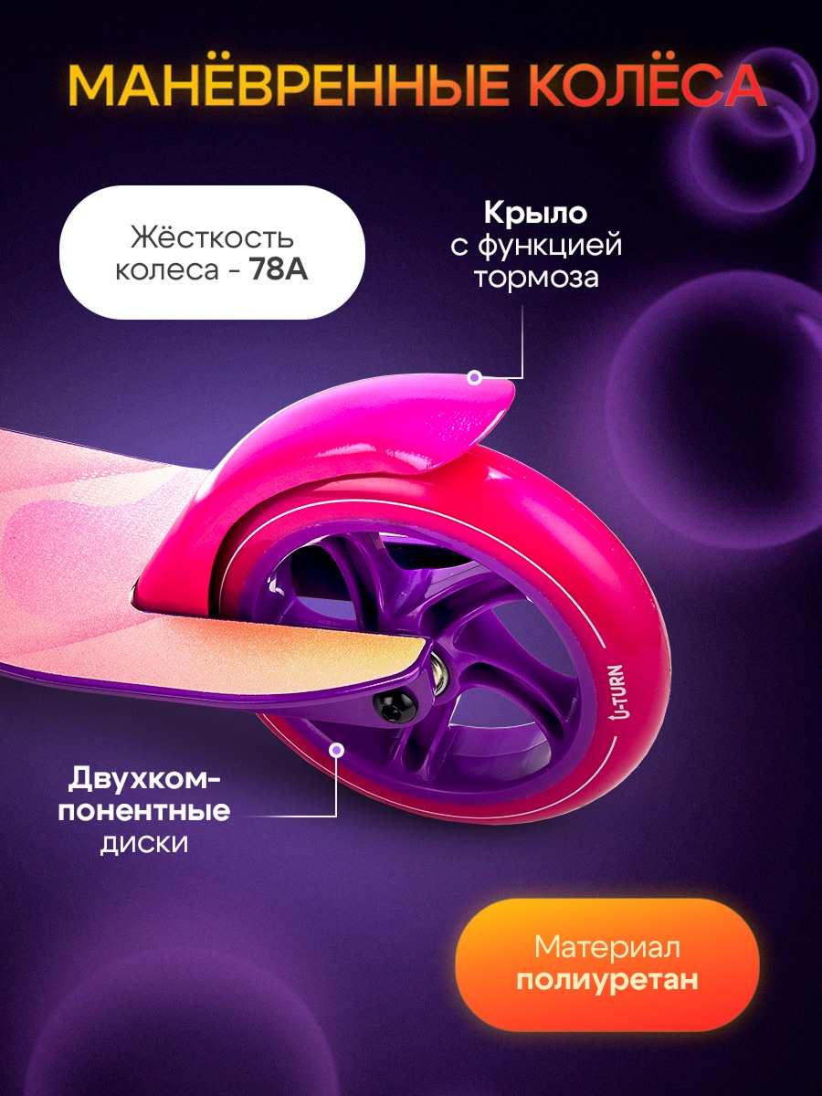 Самокат U-TURN двухколесный - фото 5