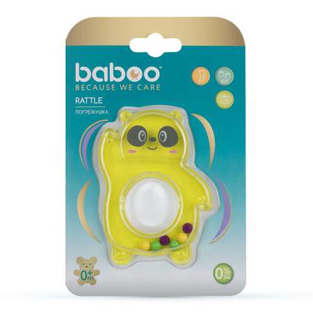 Погремушка BABOO Панда Желтая 15-008