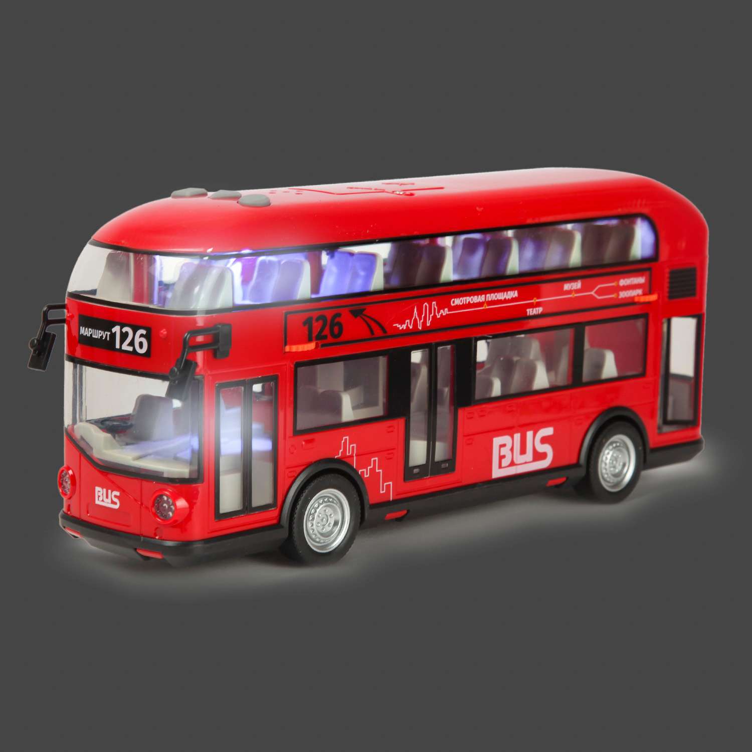 Автобус Mobicaro экскурсионный 1:14 красный 666-29Q - фото 2
