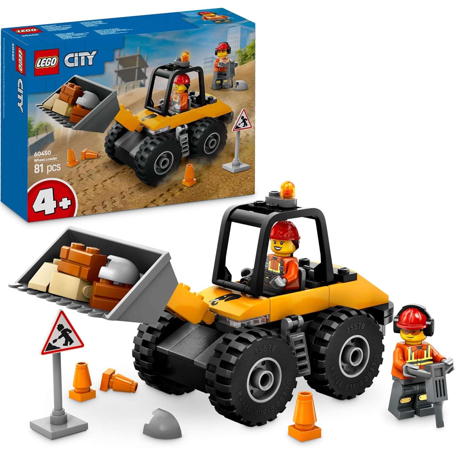 Конструктор LEGO City Строительный погрузчик блочный - фото 1