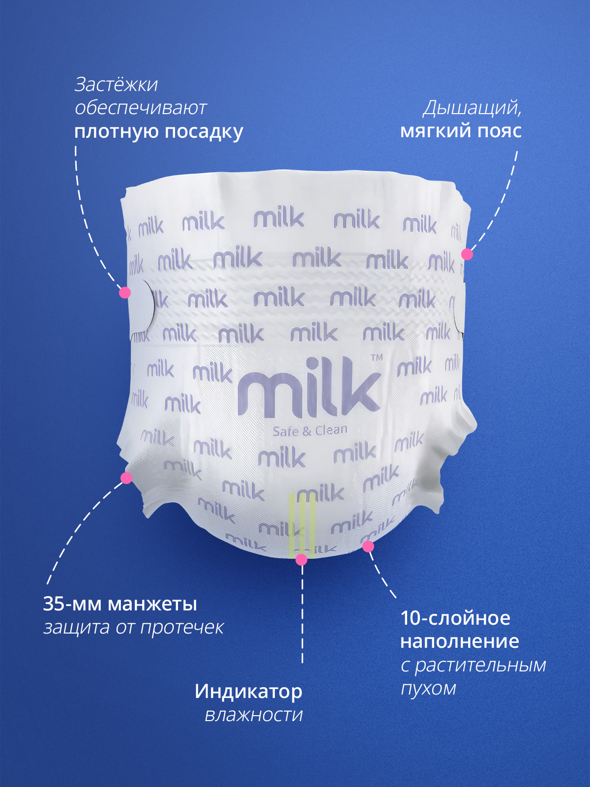 Подгузники Milk ультратонкие M (6-11 кг) 2 шт. - фото 7