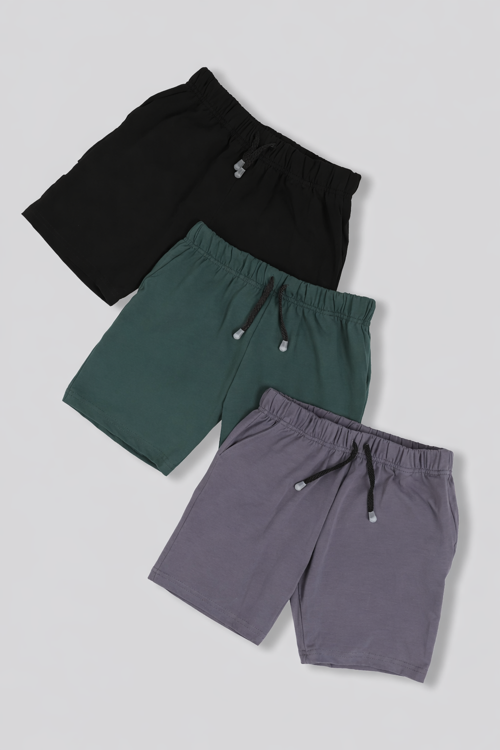 Шорты 3 шт Супер Пупс 3пр/шорты/черный/тмнсерый/тмнзеленый - фото 1