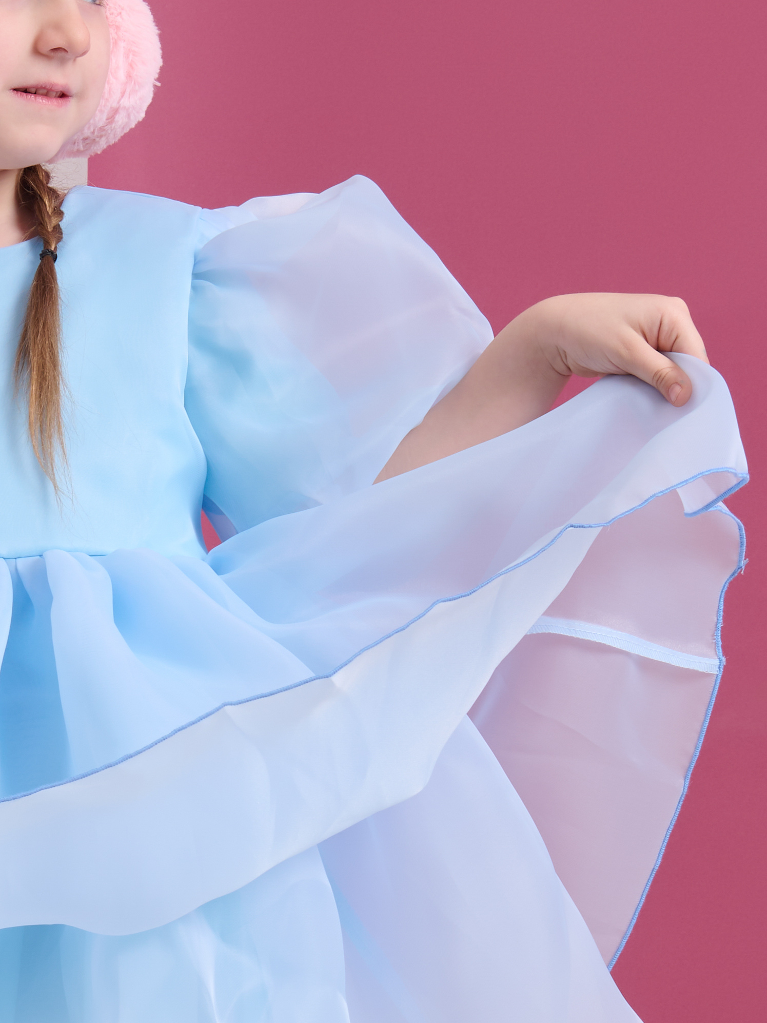 Платье EMELLA ОрганзаБантГолубой - фото 5