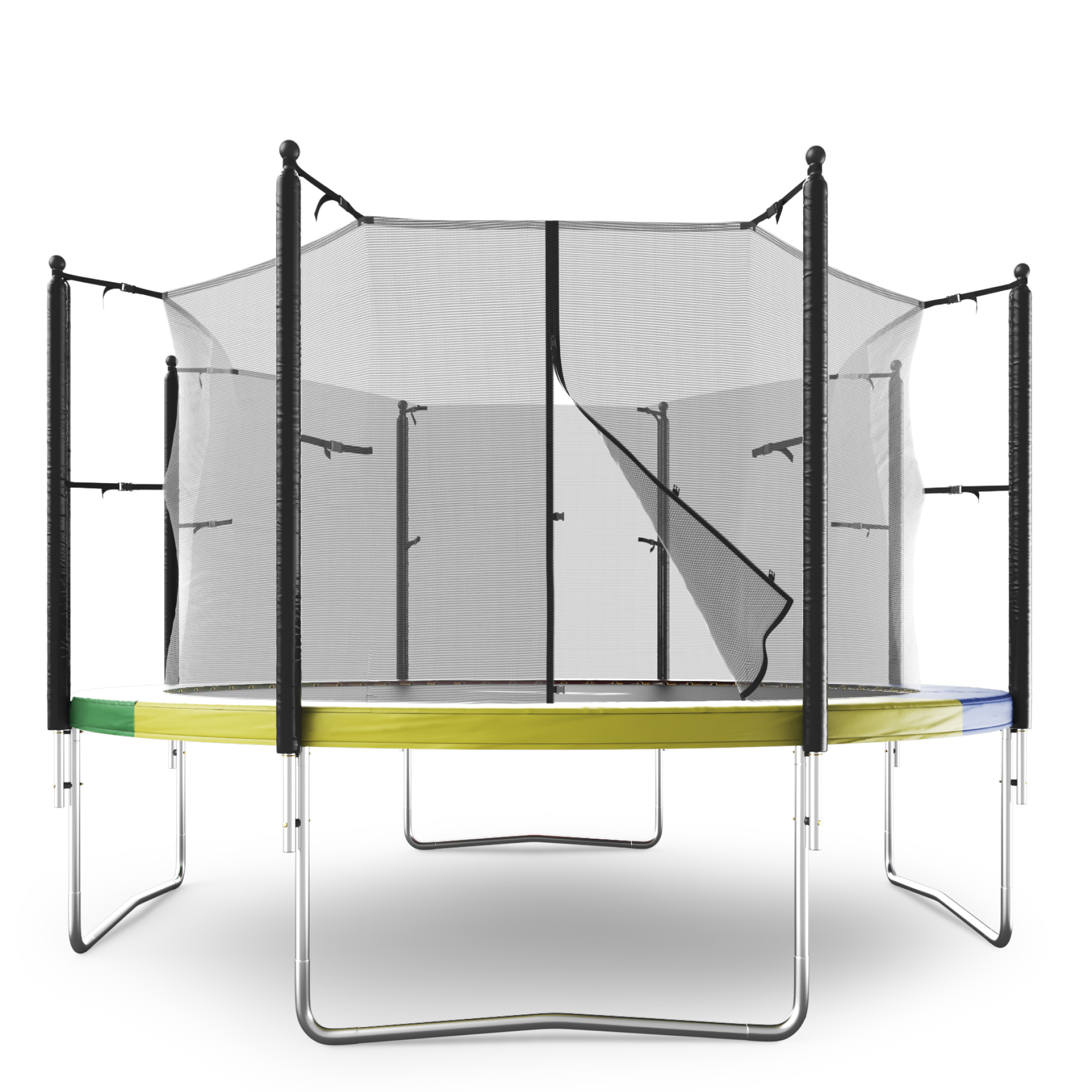 Батут каркасный Simple 12 ft UNIX line Color с внутренней защитной сеткой общий диаметр 366 см до 150 кг - фото 16