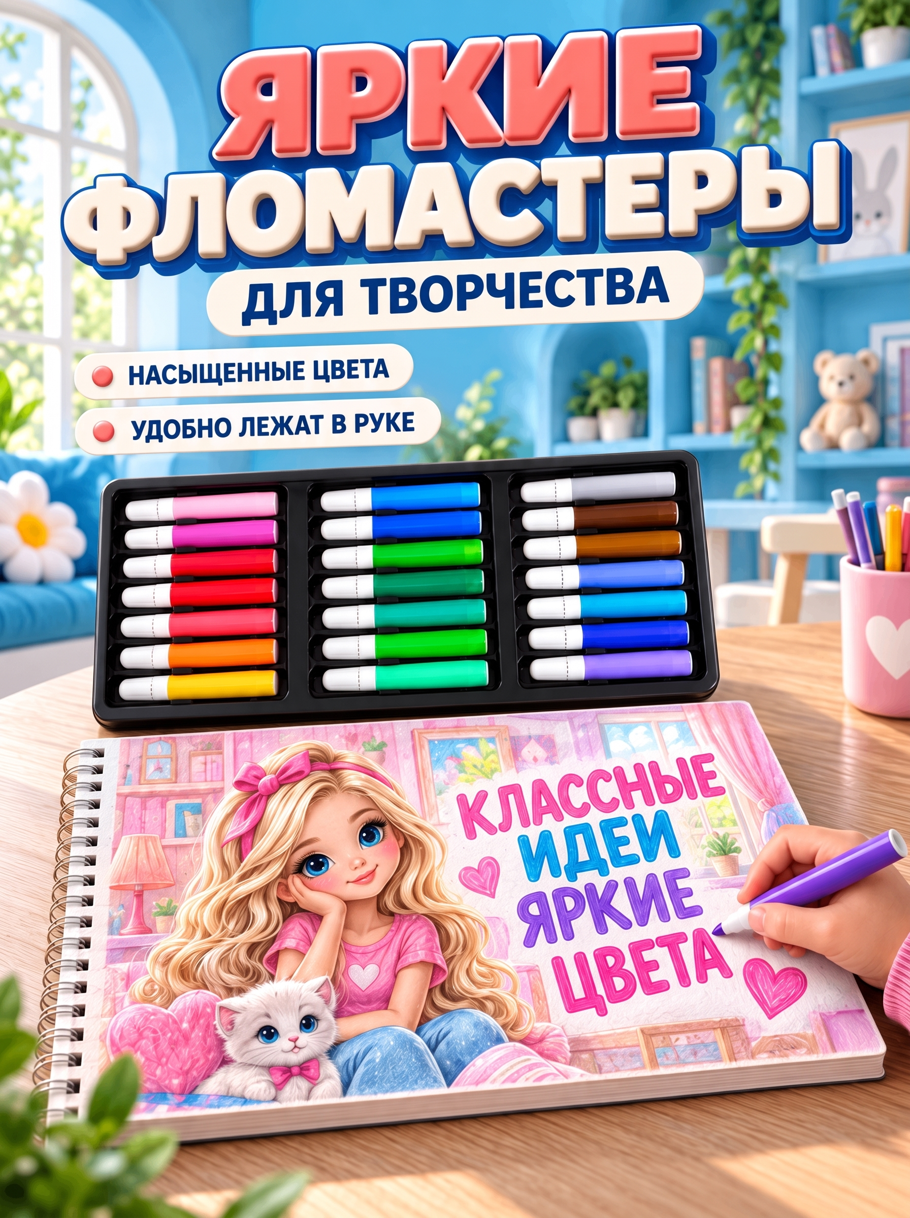 Набор для рисования LABI Девочка Анимэ 147 шт. - фото 4