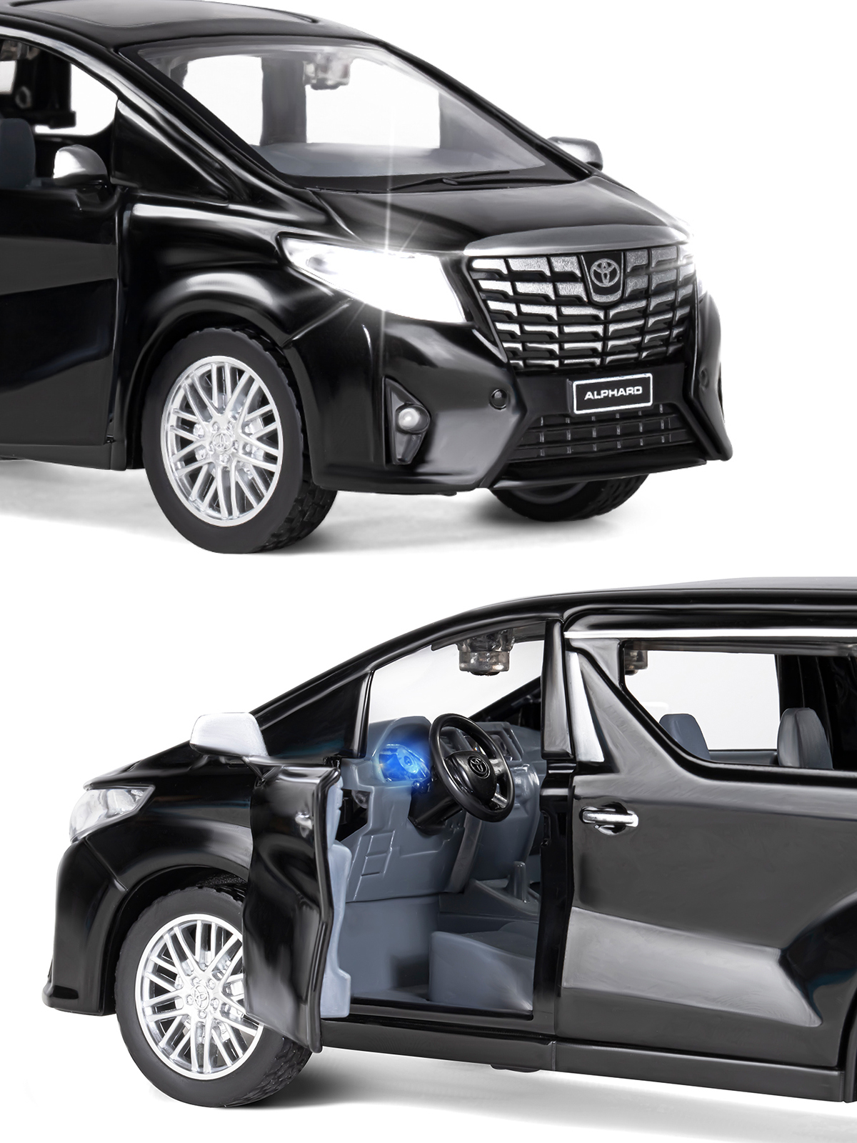 Автомобиль АВТОпанорама Toyota Alphard 1:29 JB1251405 - фото 8