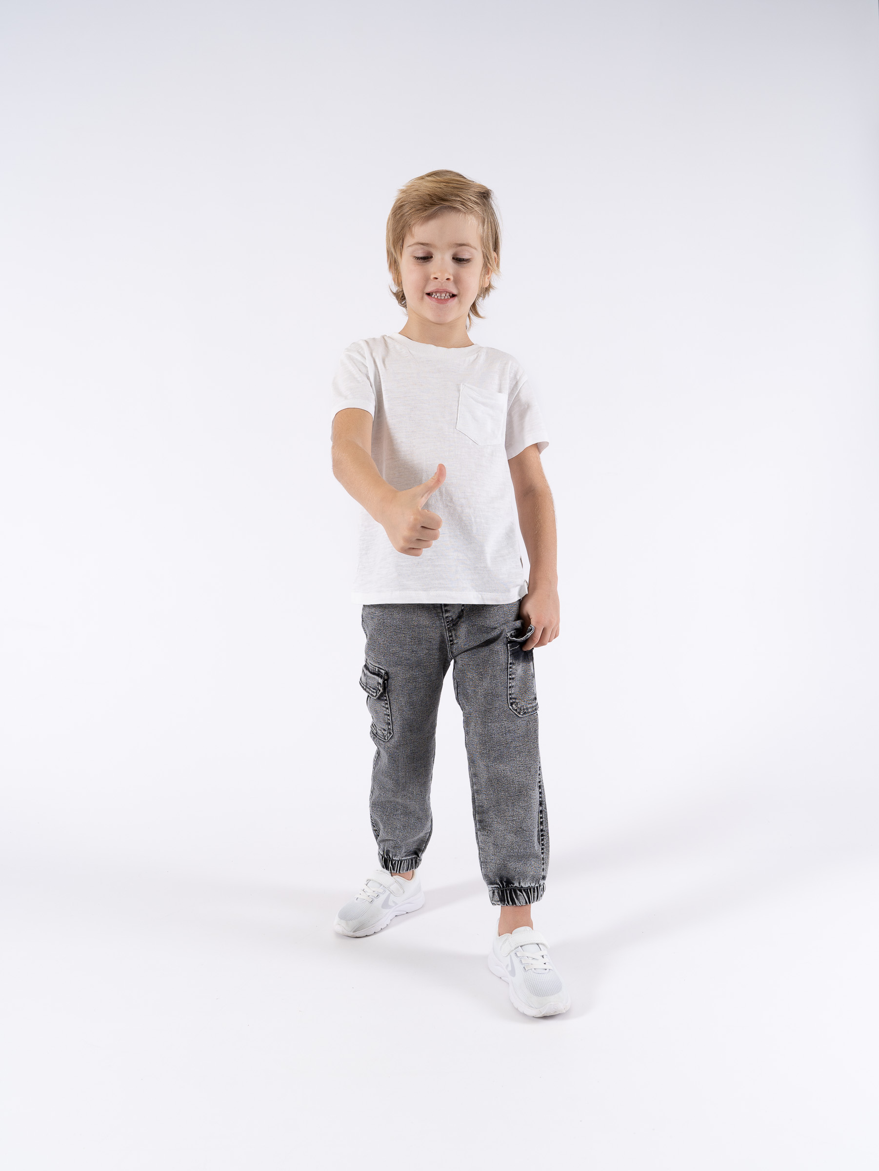 Джинсы TiGaDa джинсы/мальчик/карго/серые/с карманами - фото 6