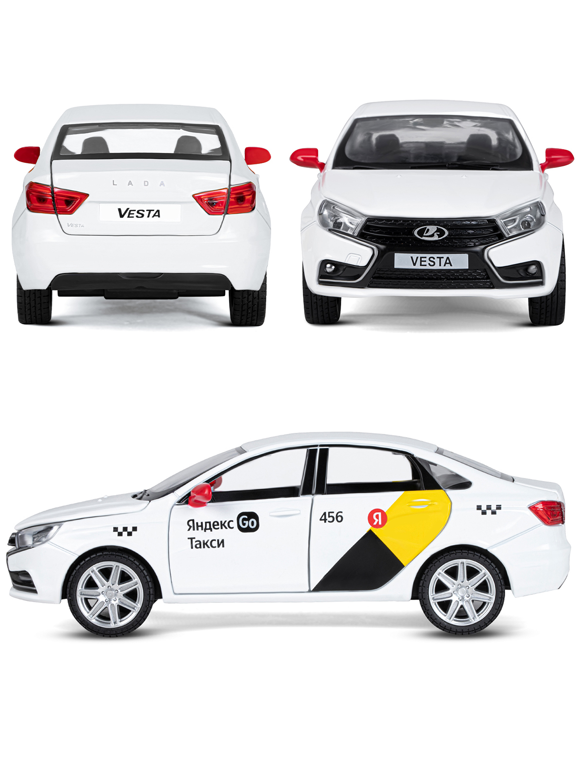 Автомобиль Яндекс GO LADA Vesta Такси озвучено Алисой 1:24 JB1251344/Яндекс GO - фото 7