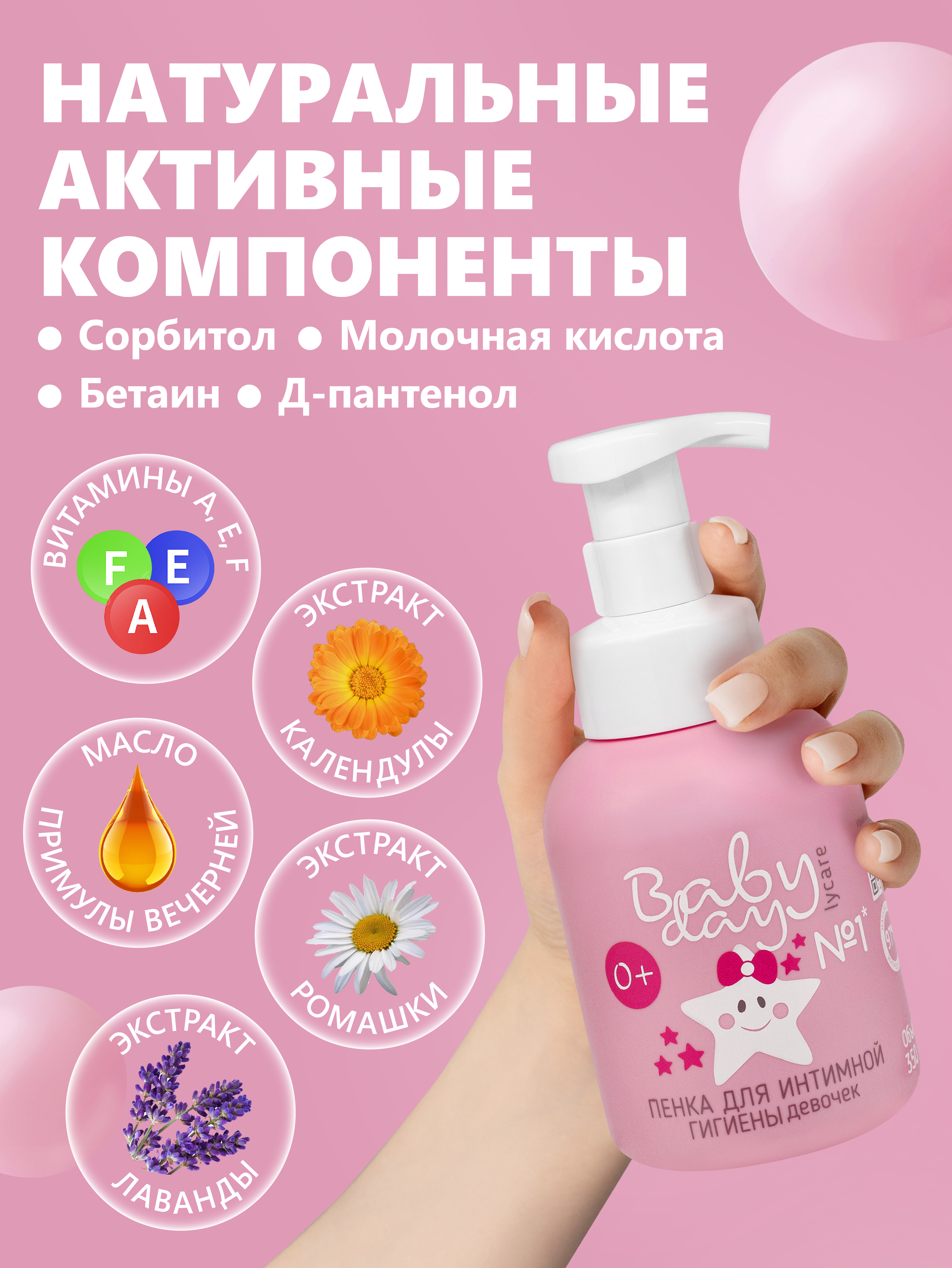 Пенка для подмывания LYCARE BabyDay 350 мл - фото 5