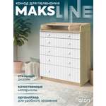 Комод пеленальный Атон Maks Line дуб сонома-белый