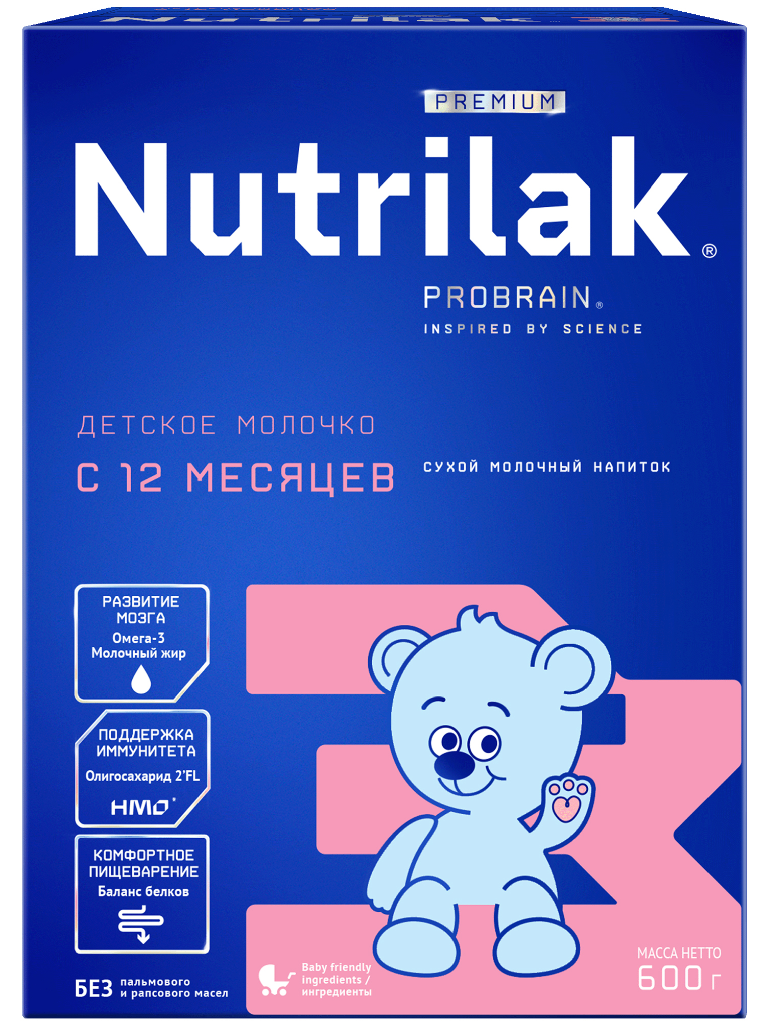 Смесь молочная Nutrilak Premium 3 с 12 месяцев 600г - фото 1