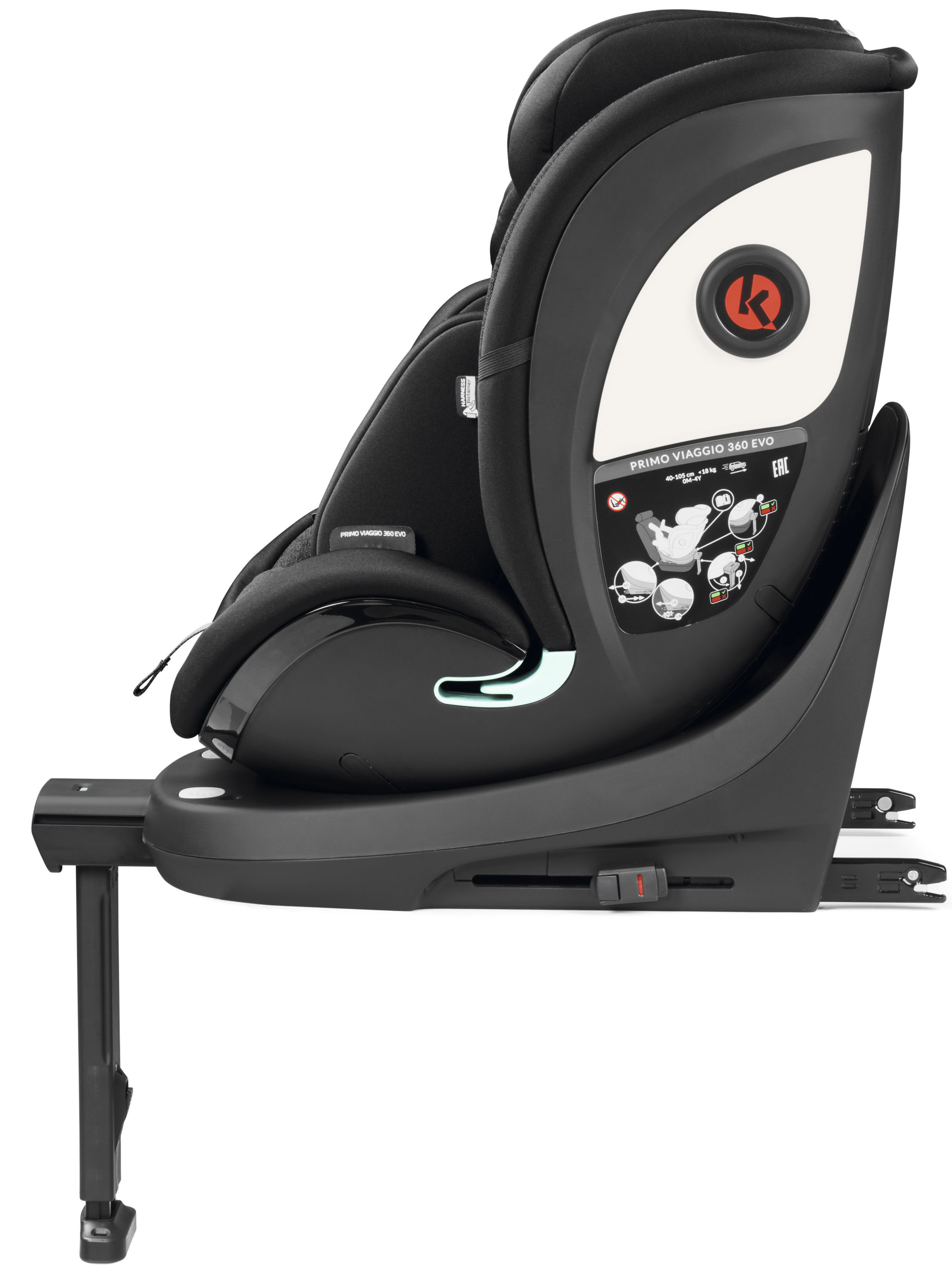 Автокресло Peg-Perego 360 Evo Isofix 0+/1/2/3 (0-36 кг) серый - фото 8