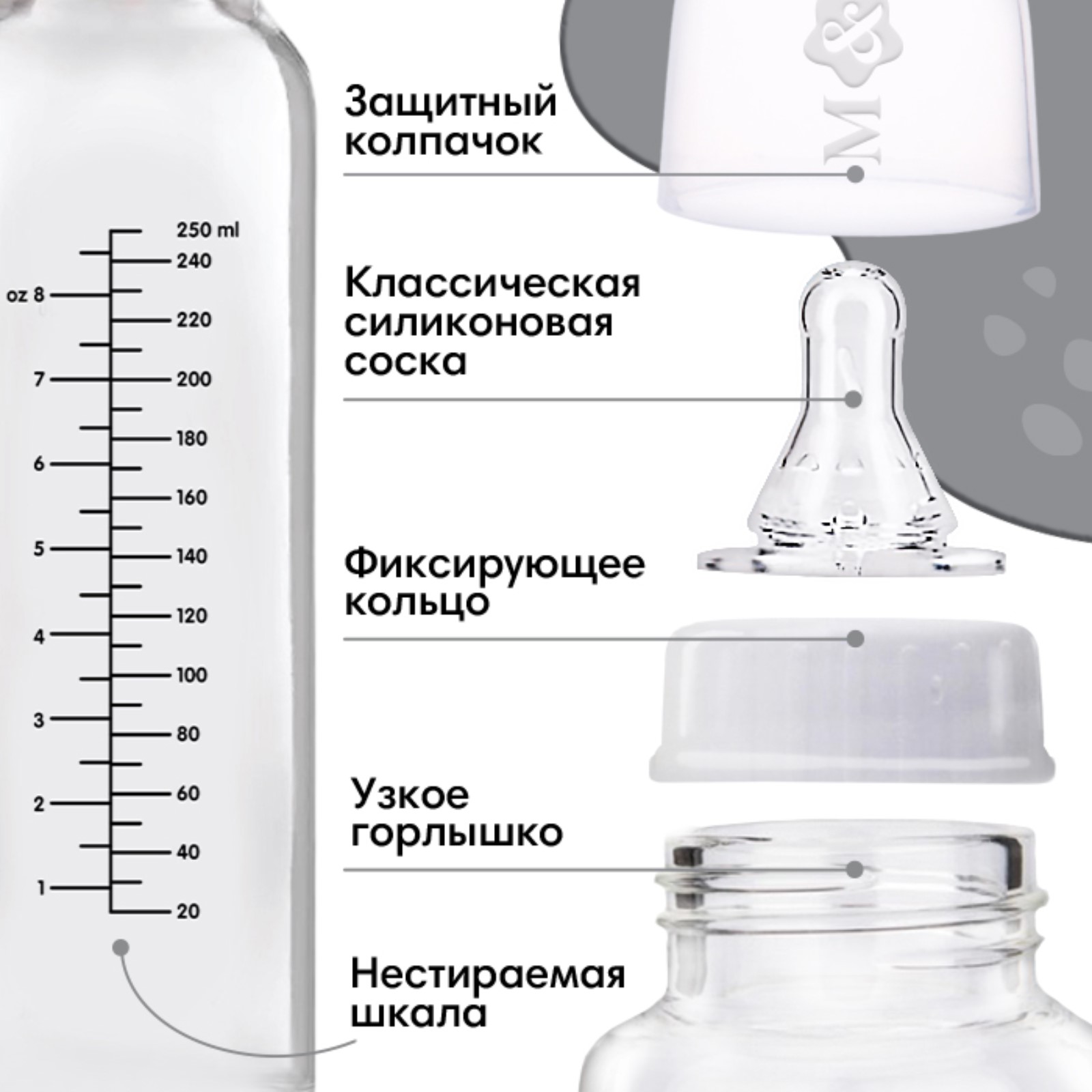 Бутылочка Mum and Baby 250 мл - фото 2