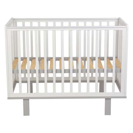 Детская кроватка Polini kids прямоугольная, (серый, белый)