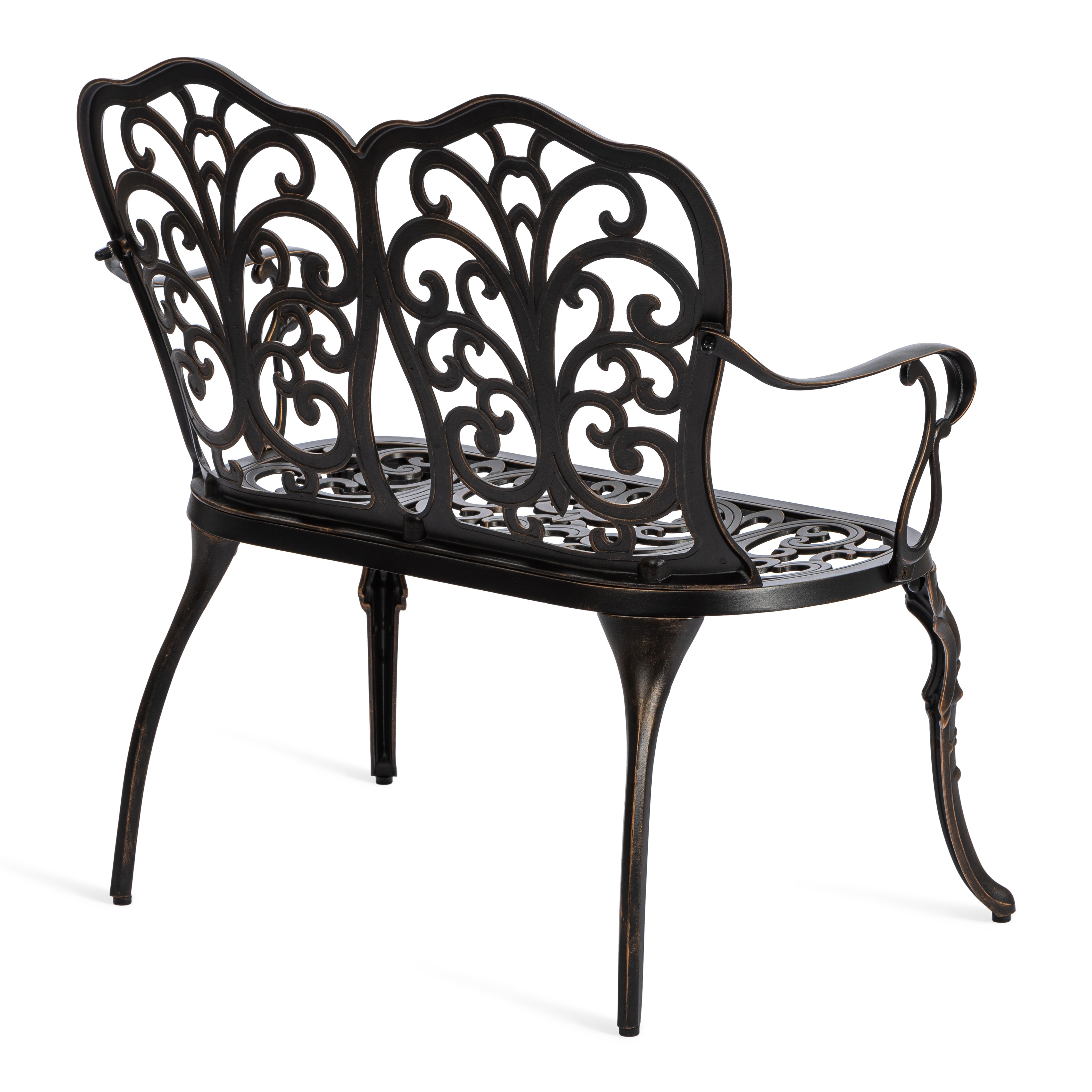Садовая скамья TETCHAIR Симфония алюминий бронзовый - фото 4