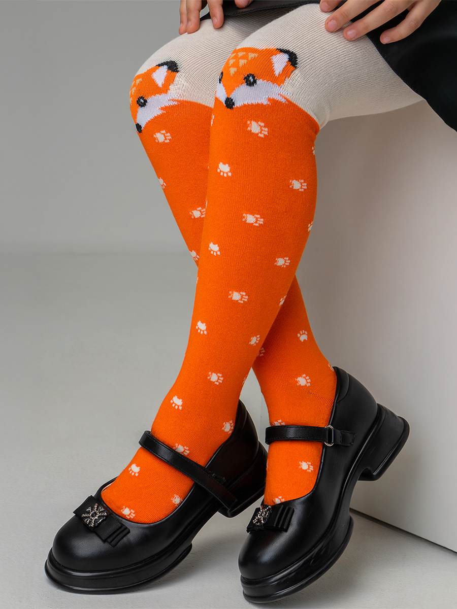 Колготки HappyFox HFGM5465кремовый.оранжевый - фото 5