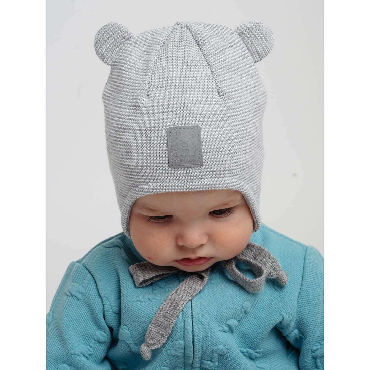 Шапка ПриКиндер D2-1890 Цвет: Серый/белый - фото 11