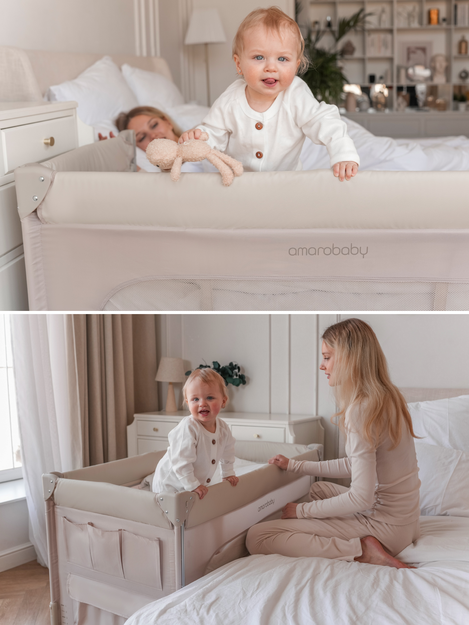 Манеж кровать Amarobaby OASIS серый АВ25-26OS/11 - фото 25