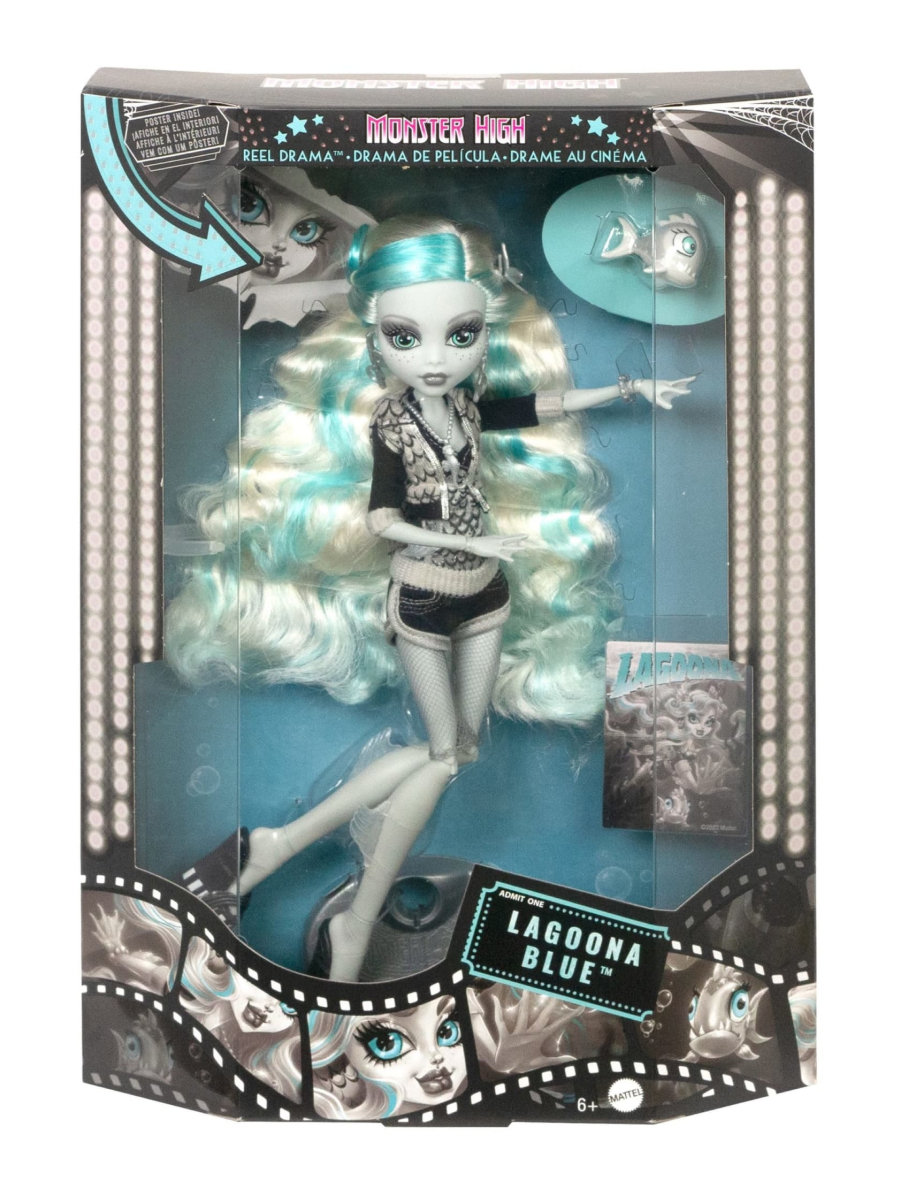Кукла модельная Monster High Reel Drama HKN30 Лагуна Блю высота 27 см HKN30 - фото 3