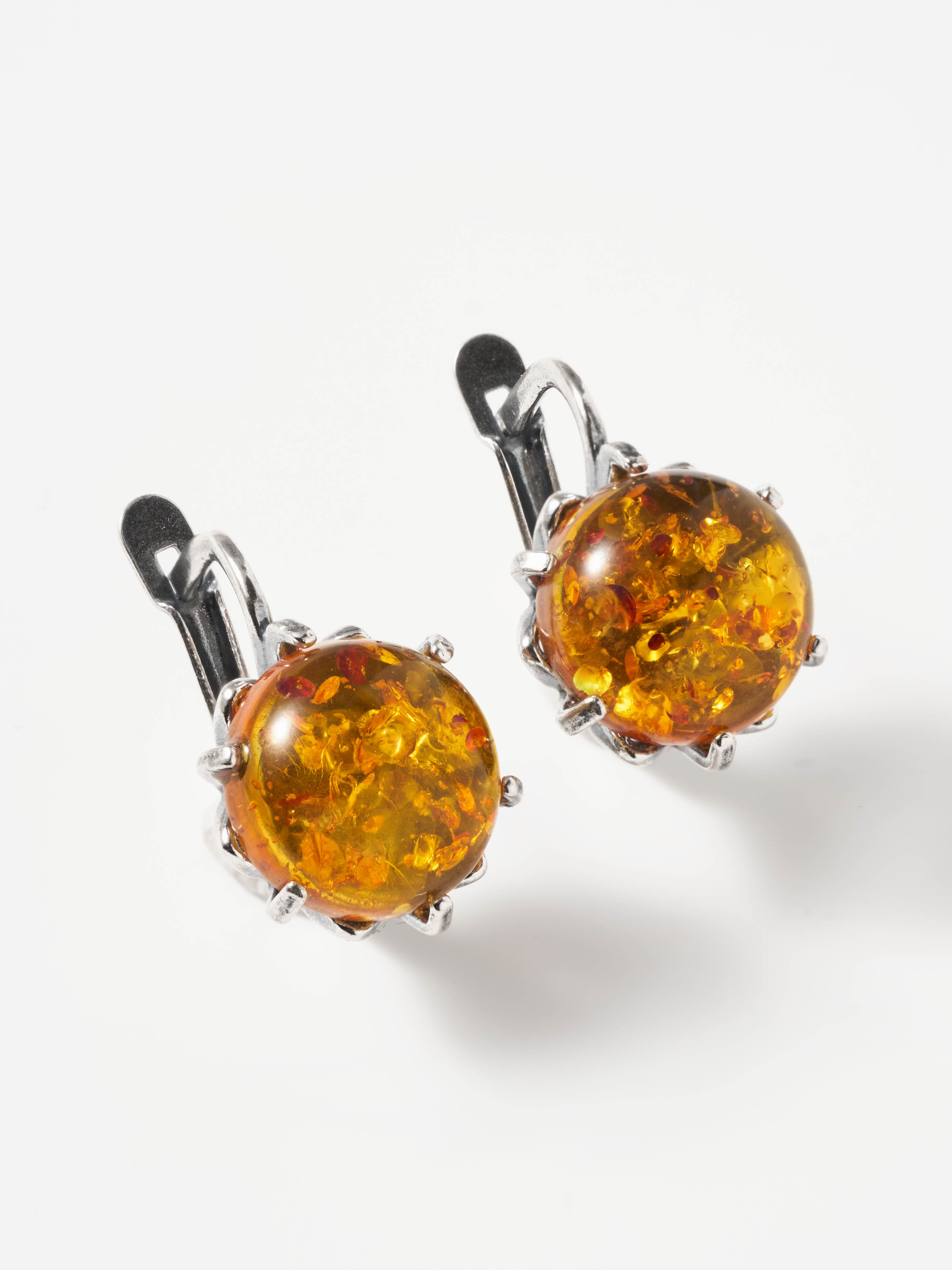 Серьги Shine and Beauty 80296-66-с-янтарькоричневый - фото 1