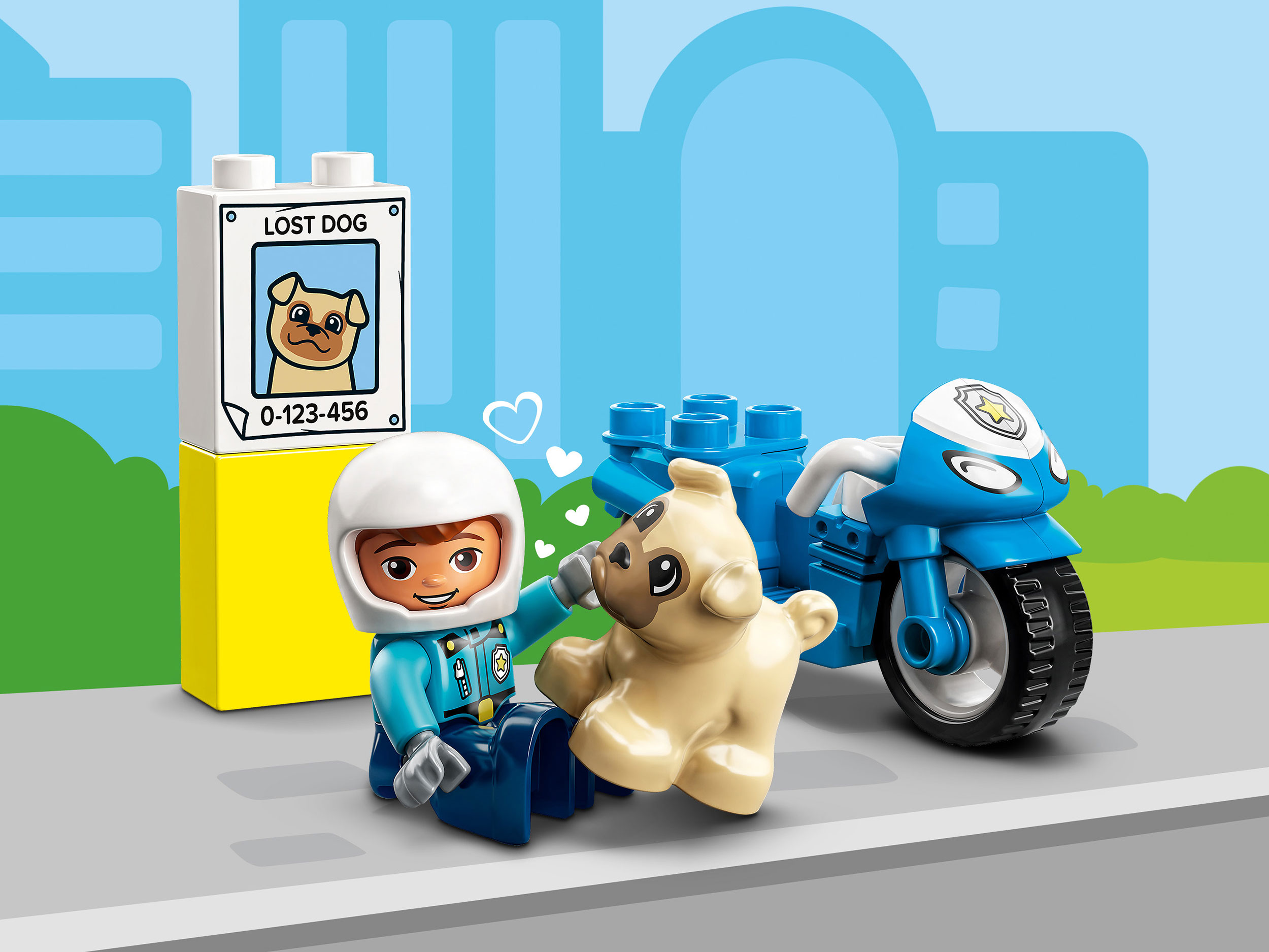 Конструктор LEGO DUPLO Town Полицейский мотоцикл 5 дет. - фото 11