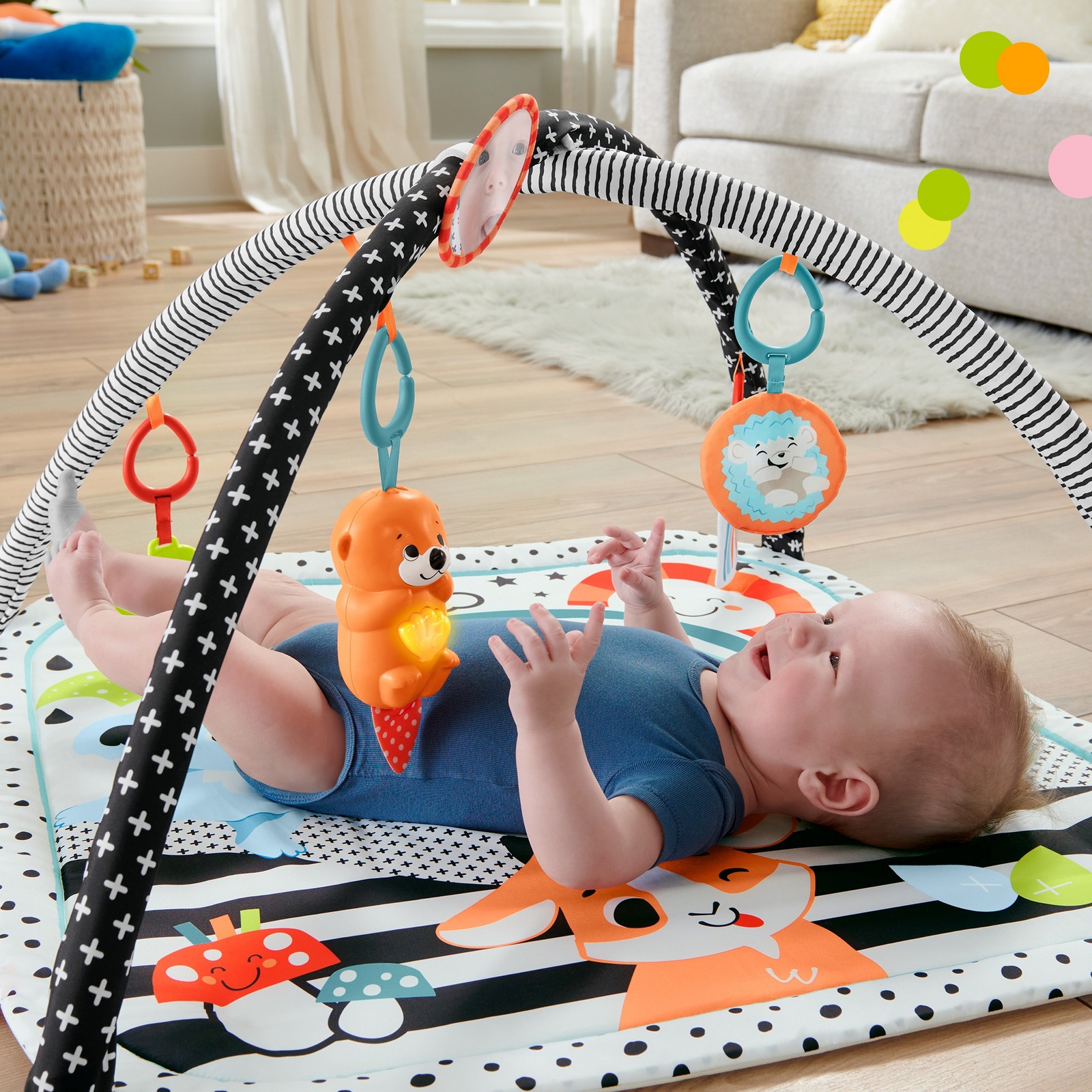 Коврик Fisher Price с дугами Светись и расти - фото 29