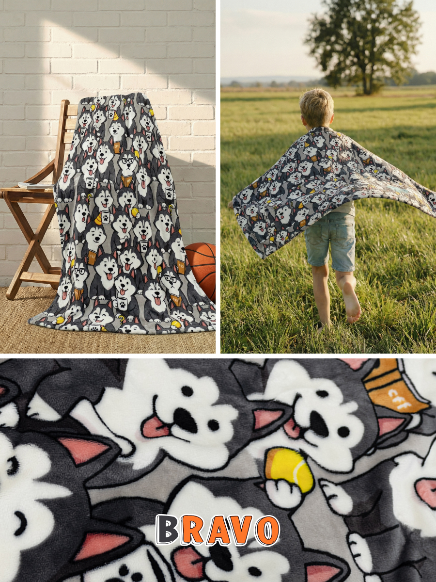 Покрывало BRAVO Хаски 150 x 200 см велсофт - фото 4