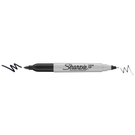 Маркер перманентный PaperMate Sharpie 2сторонний Черный 1198627 PAPER MATE